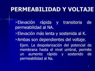 PERMEABILIDAD Y VOLTAJE ,[object Object],[object Object],[object Object],[object Object]
