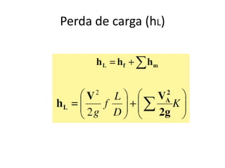 Perda de carga (hL)
 