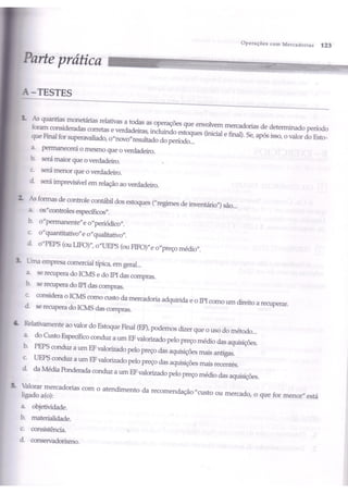 Capítulo 7 - Operações com mercadorias - marion e iudícibus