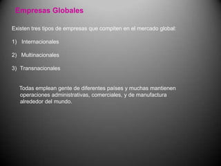  Áreas de Libre Comercio Asiáticas.Unión EuropeaEliminado las barreras para el flujo libre de artículos, servicios, capital y mano de obra entre sus fronteras.TLCANDerribó barreras comerciales entre Canadá, México y Estados Unidos.Acuerdos de Libre Comercio con AsiaLos tratados comerciales son menos formales que los de la UE y TLCAN, redujeron aranceles entre países y promovieron el comercio.