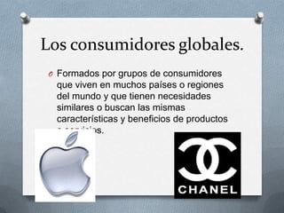 InternacionalesParticipa en el comercio y marketing de diferentes países como una extensión de la estrategia de marketing de su país de origen.