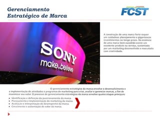 Gerenciamento
Estratégico de Marca
 