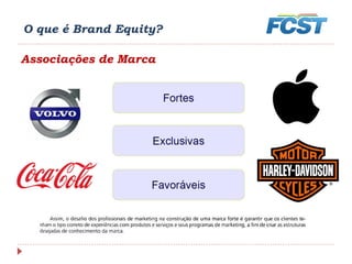 O que é Brand Equity?
Associações de Marca
 