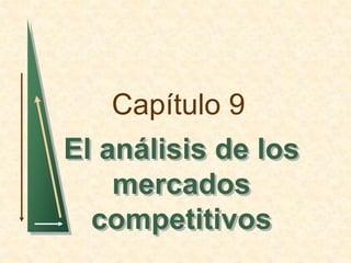 Capítulo 9 
El análisis de los 
mercados 
competitivos 
 