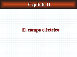 Capítulo II El campo eléctrico 