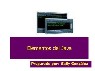 Elementos del Java Preparado por:  Saily González Lic. Saily González 