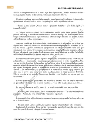 Capítulo II de la novela: "El Visitante Maligno II" de Fernando Edmundo Sobenes Buitrón