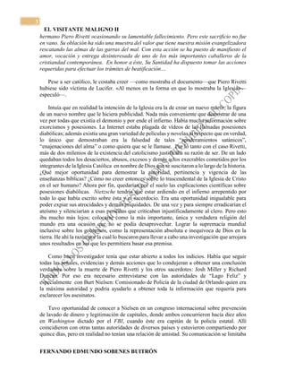 Capítulo III de la novela:  "El Visitante maligno II" de Fernando Edmundo Sobenes Buitrón