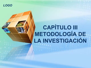 LOGO
CAPÍTULO III
METODOLOGÍA DE
LA INVESTIGACIÓN
 