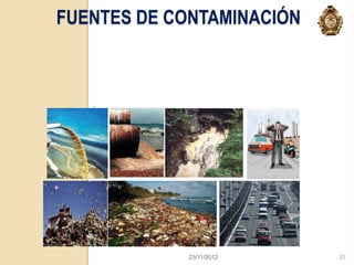 FUENTES DE CONTAMINACIÓN




            23/11/2012     22
 
