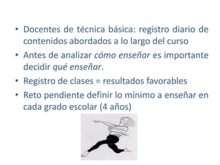 Antes de analizar cómo enseñar es importante decidir qué enseñar. Registro de clases = resultadosfavorablesRetopendientedefinir lo mínimo a enseñar en cada grado escolar (4 años)