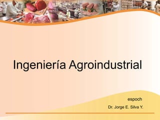 Ingeniería Agroindustrial

                             espoch
                  Dr. Jorge E. Silva Y.
 