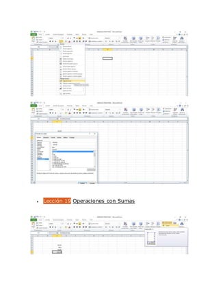  Lección 19 Operaciones con Sumas
 