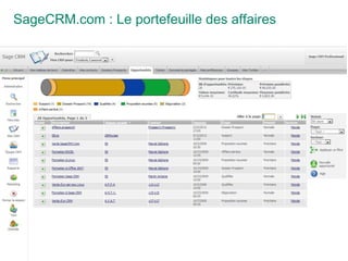 SageCRM.com : Le portefeuille des affaires
2