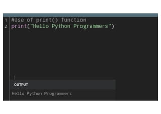 Basic Syntax Of Python By LearntHub | PPT
