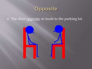  The door opposite us leads to the parking lot.
 