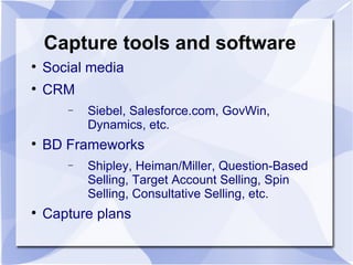 Capture Management Overview