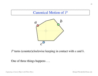 Capturing a Convex Object with Three Discs