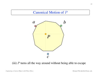 Capturing a Convex Object with Three Discs