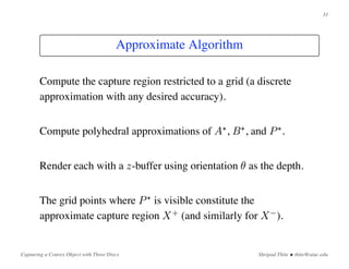 Capturing a Convex Object with Three Discs