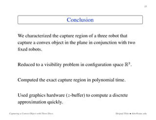 Capturing a Convex Object with Three Discs