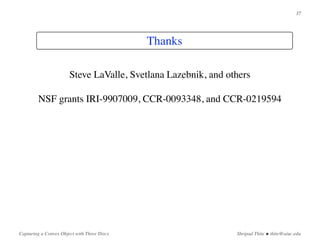 Capturing a Convex Object with Three Discs