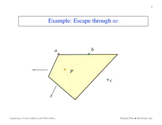 Capturing a Convex Object with Three Discs