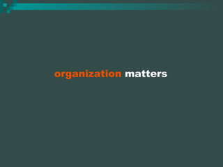 organization  matters 