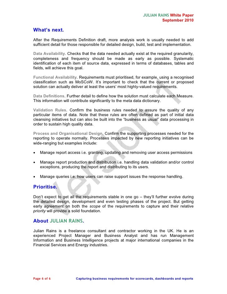 business intelligence requirements template capturing business requirements for scorecards dashboards business intelligence requirements template capturing business requirements for scorecards dashboards