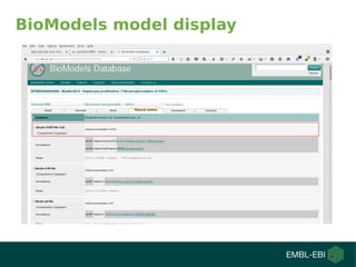 BioModels model display
 