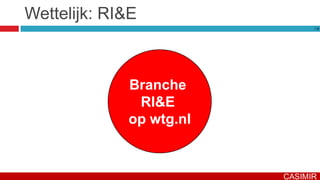 Wettelijk: RI&E

10




                  Branche
                   RI&E
                  op wtg.nl


                              CASIMIR
 