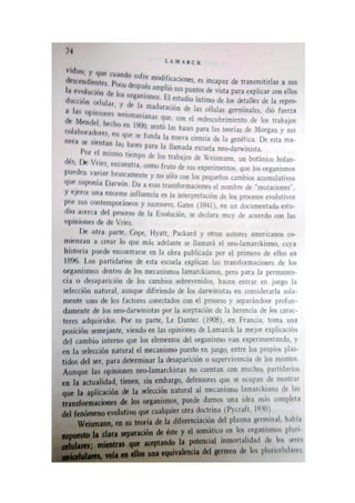 Cap vi. critica al lamarckismo