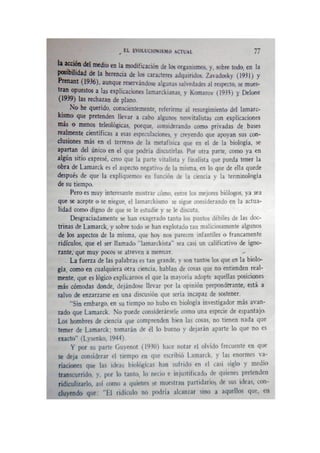 Cap vi. critica al lamarckismo