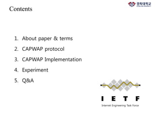 OpenCAPWAP paper review | PPTX