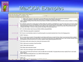 MaxQDA Examples 
