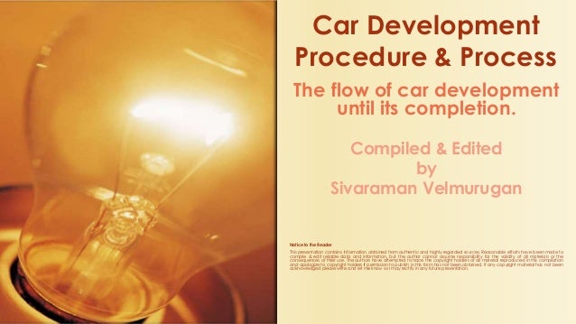 Car Development Procedure & Process