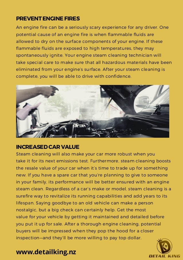 Benefits of Steam Cleaning Your Car Engine Detail King