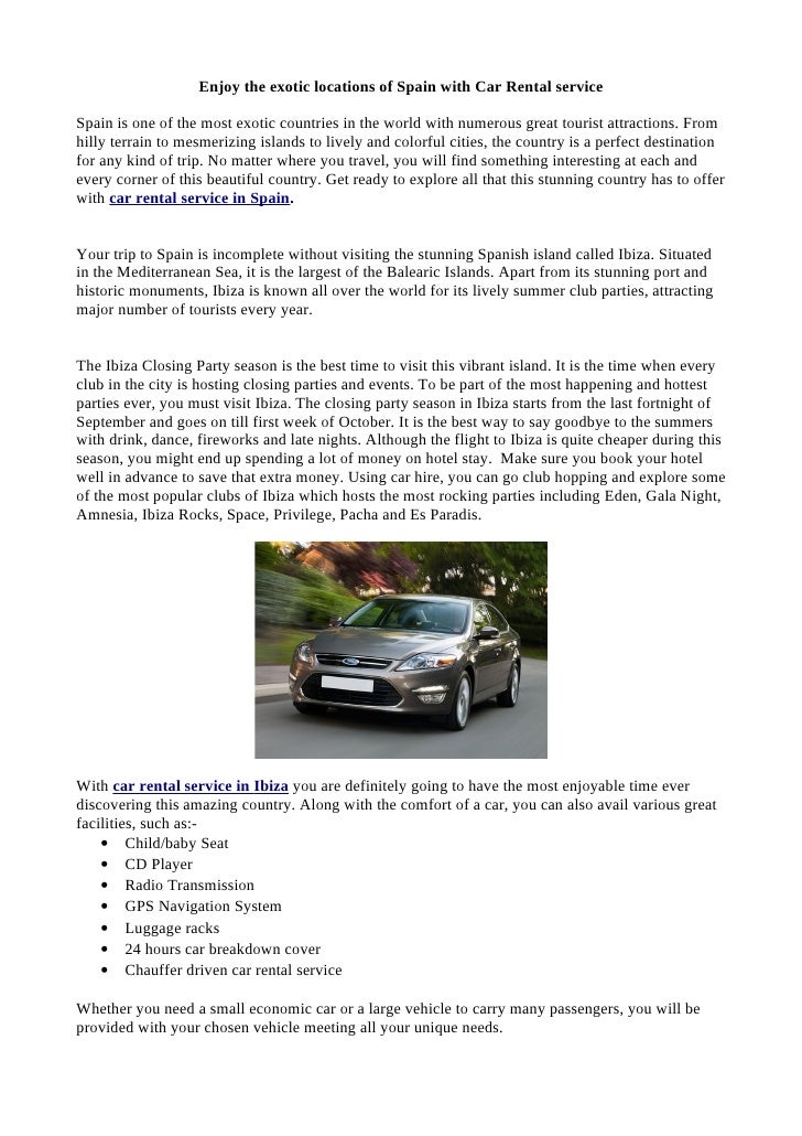 Car Hire Spain