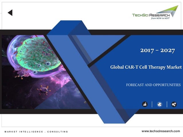 Global CAR-T Cell Therapy Market
FORECAST AND OPPORTUNITIES
2017 – 2027
M A R K E T I N T E L L I G E N C E . C O N S U L T I N G www.techsciresearch.com
 