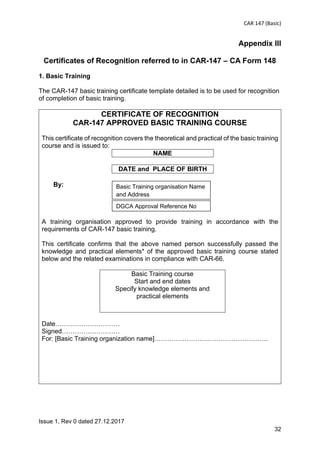 Car 147 Basic | PDF