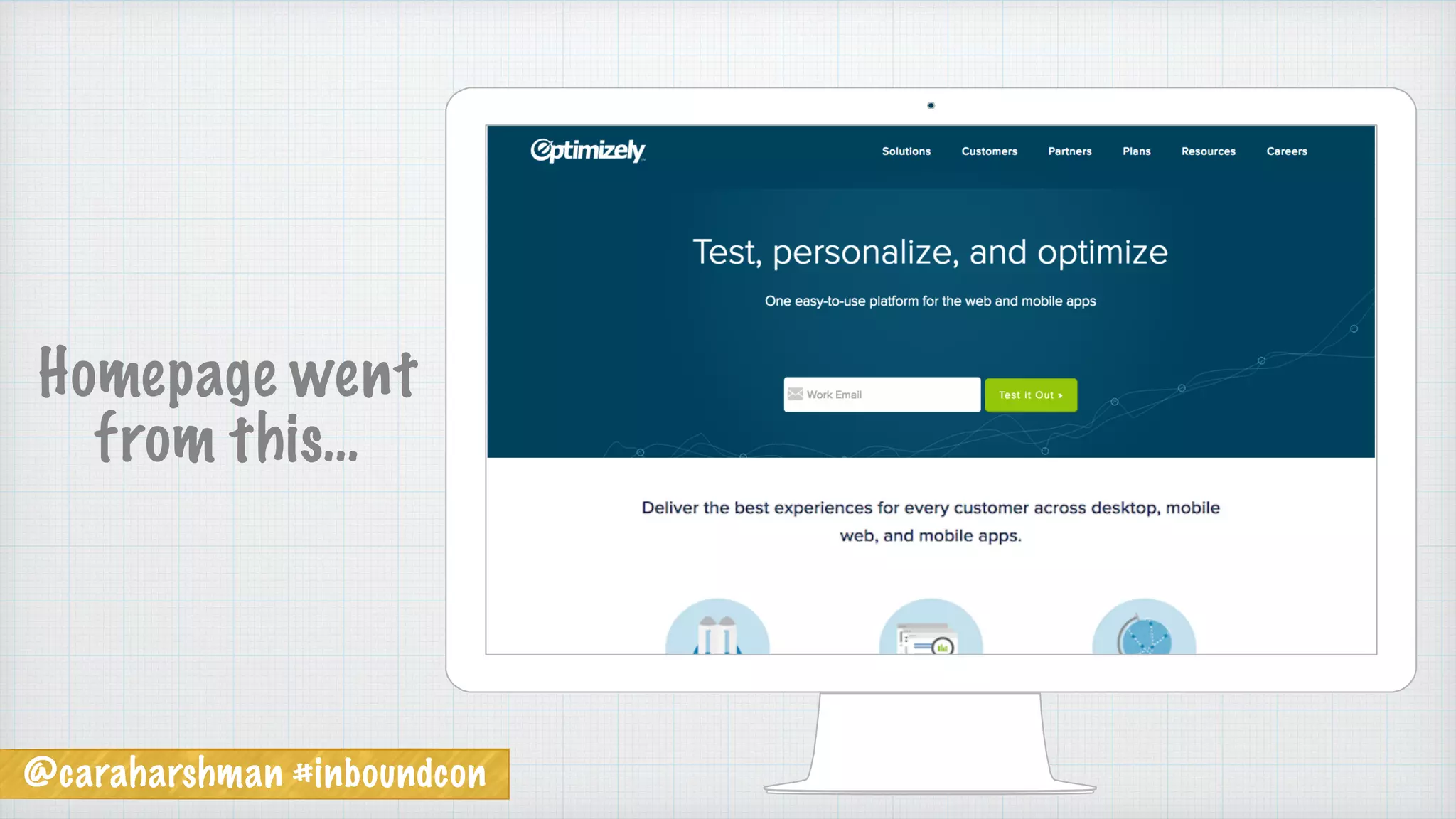 @caraharshman #inboundcon
Homepage went
from this…
 