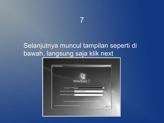 Selanjutnya muncul tampilan seperti di
bawah, langsung saja klik next
7
 