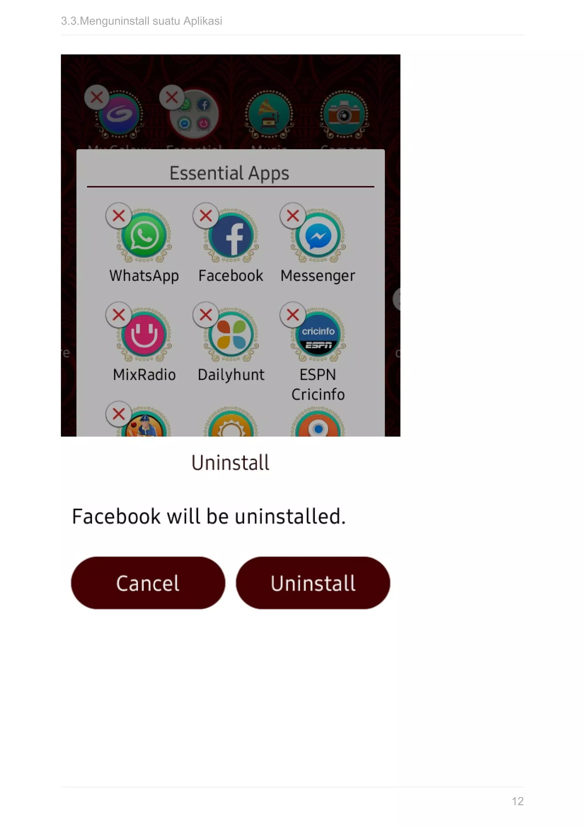 3.3.Menguninstall	suatu	Aplikasi
12
 