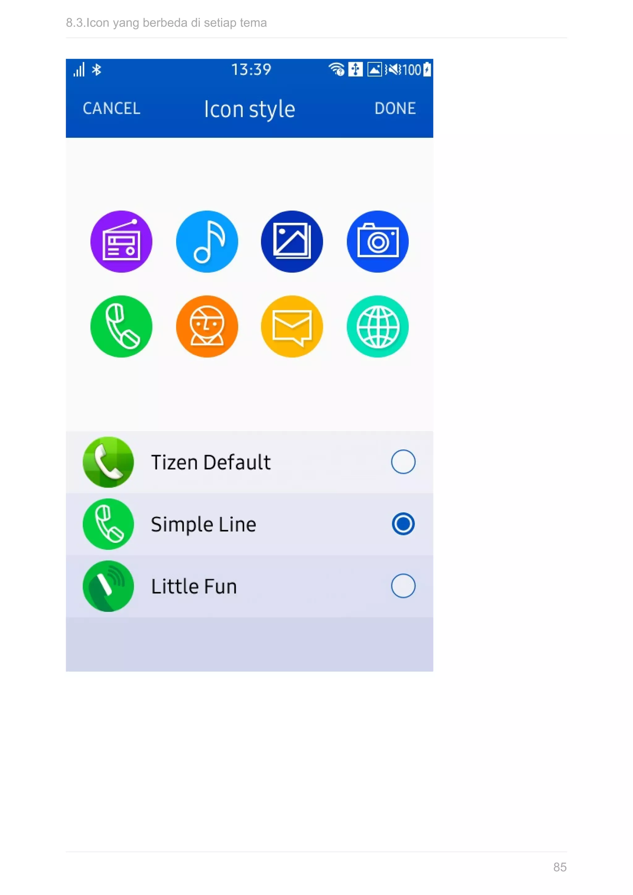 8.3.Icon	yang	berbeda	di	setiap	tema
85
 