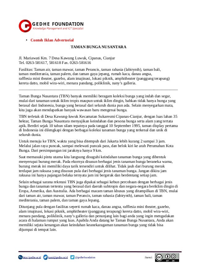 Menulis Advertorial