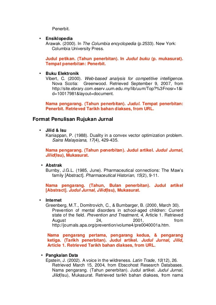 cara menulis rujukan jurnal