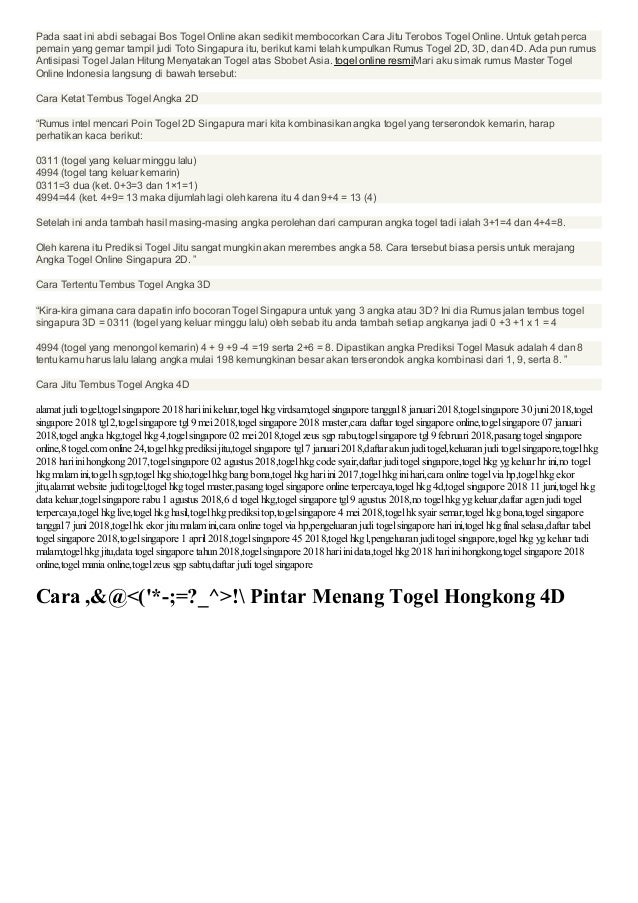 Togel Yang Keluar Tadi Malam Di Hongkong
, Cara Pintar Menang Togel Hongkong 4d