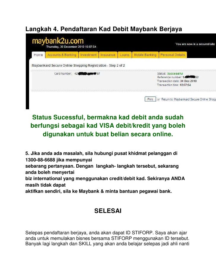 maybankard secure online shopping registration