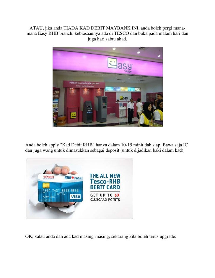 MOshims: Buat Kad Debit Rhb
