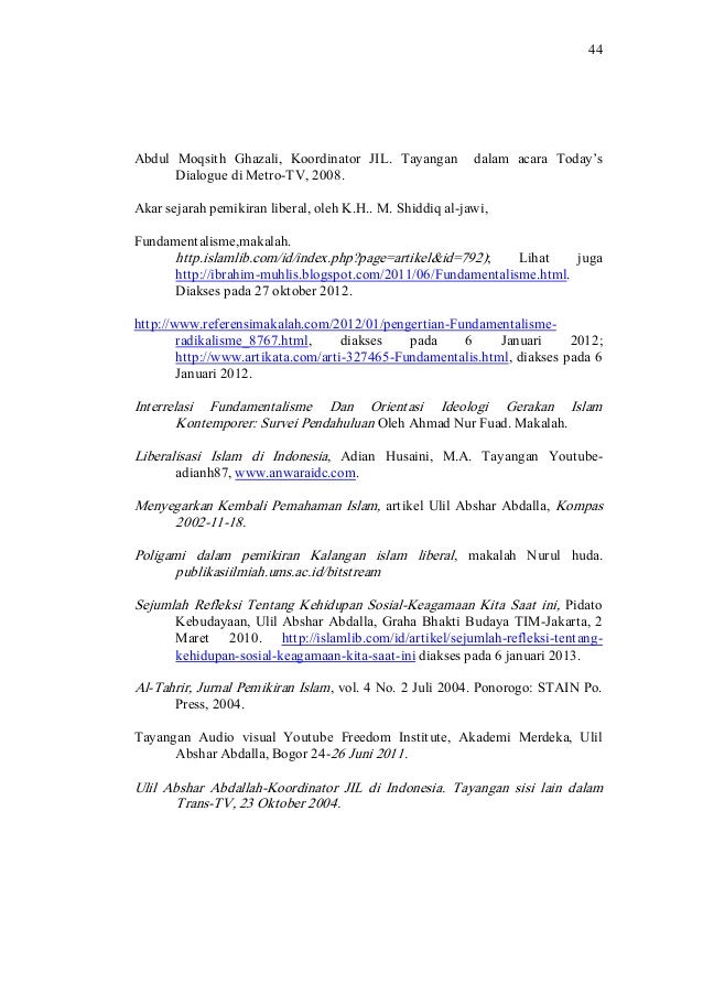 Cara Berfikir Kaum Liberal Dan Fundamentalis Dalam Timbangan Usul Al
